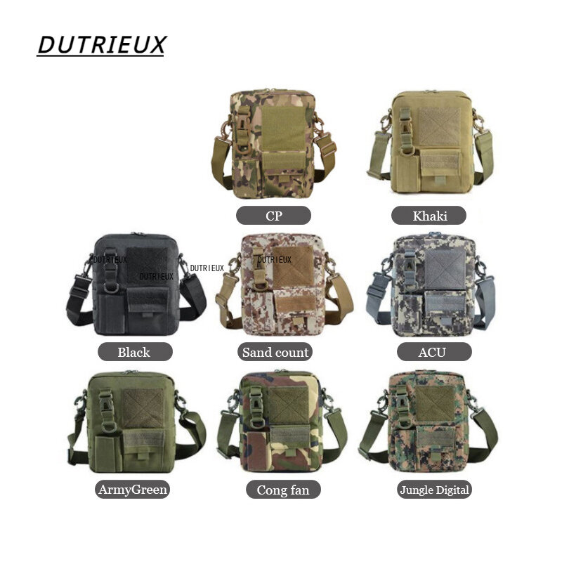 DUTRIEUX Military Tactical Sling Bags Men Outdoor Messenger Shoulder Bag Oxford Waterproof Crossbody Comfortable and Light BL086