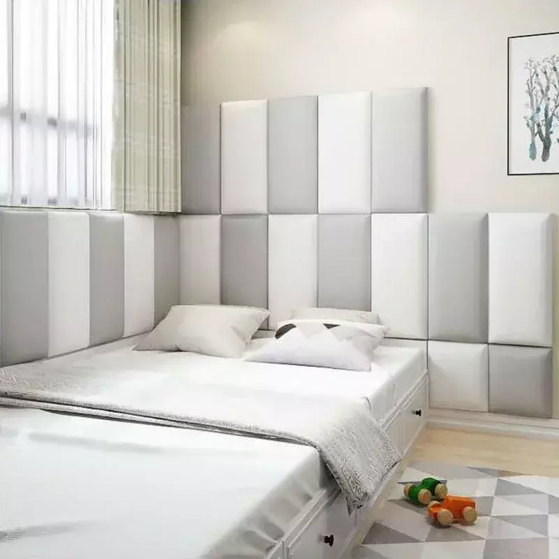 Auto-adesivo cama cabeceiras, adesivo de parede 3D, cabeça bordo, painéis de parede, cama cabeceira, 135