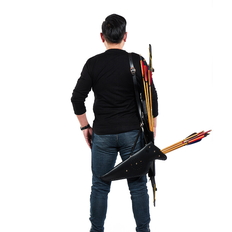 1pc Arrow Quiver Holding+ 1pc Archery Bow Bag  Carbon/Wooden Arrows for Compound/Traditional Bow Target Shooting Sling Shot
