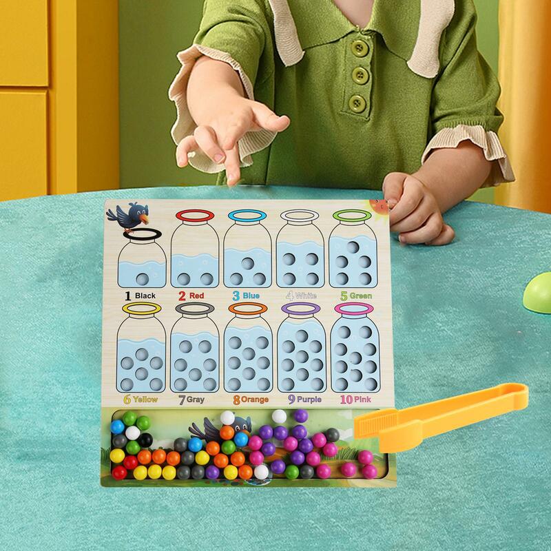 Passende Spiele Training logisches Denken Holz Brettspiel Sortierer Spiel 55 Stück Perle Geburtstags geschenke 10 Farbe Montessori Spielzeug