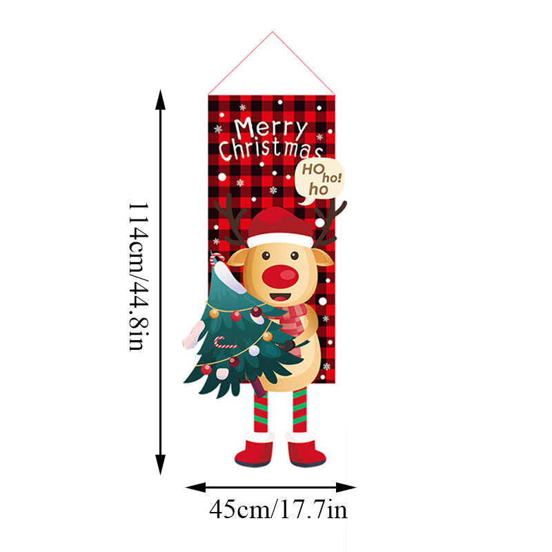 Bandera colgante de Feliz Navidad, decoraciones navideñas para puerta de casa, adornos navideños, regalos de Navidad, decoración de Año Nuevo 2023