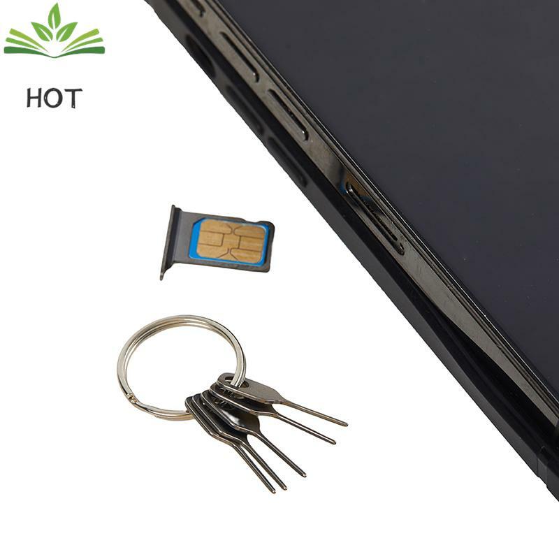 5 buah/set alat kunci Pin pelepas kartu SIM penjepit baki kartu SIM Pin pelepas untuk alat kunci ponsel jarum Pin kartu