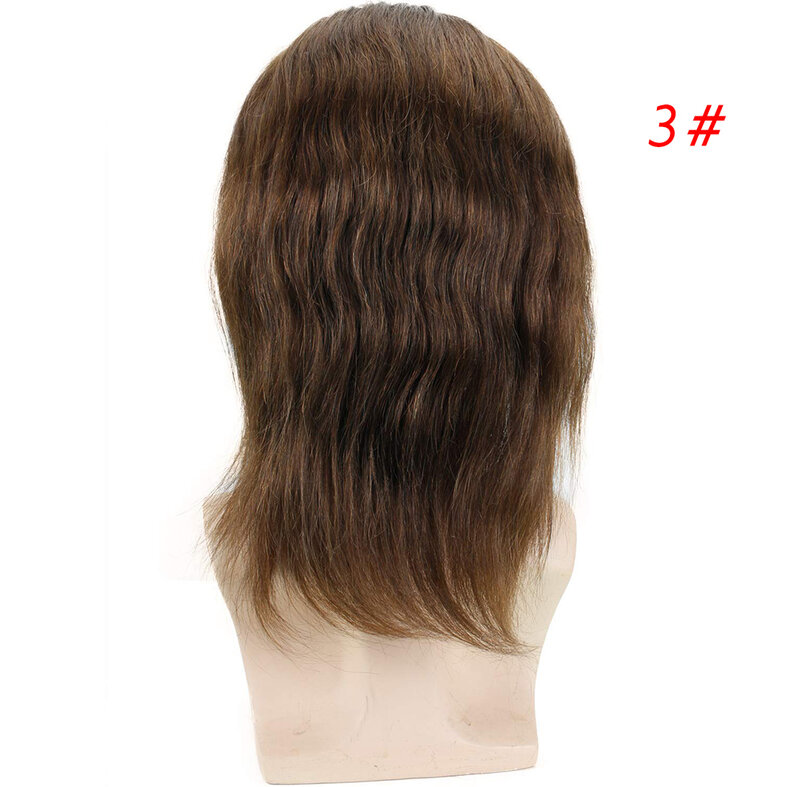Французская кружевная Передняя Мужская парик 12 дюймов, сменная система длинных волос для европейских натуральных человеческих волос, передние парики на сетке