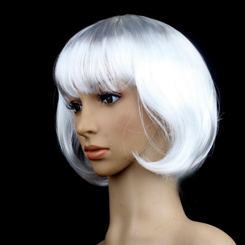 Silky Bright Color Short Omber Black Blonde Straight Wigs Inner Mesh Hair Bob Wigs Women Daily Cosplay Fashion Wigs Hair Wig