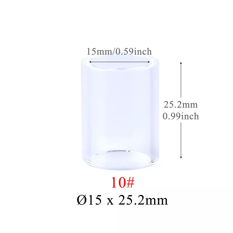 6ชิ้น TIG welding #10ชุด sloki kaca อุณหภูมิสูงชุดไฟฉาย WP9เลนส์แก๊สขนาด20 25ชิ้น