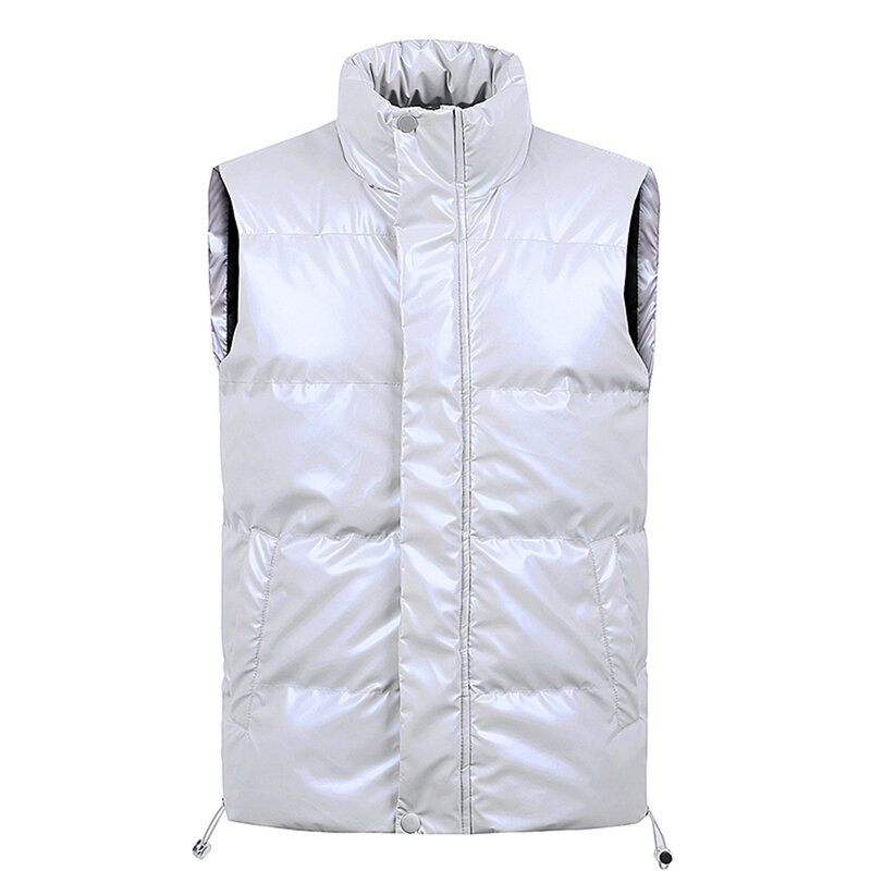 Autumn Winter Thick Vests Men Sleeveless Jacket Coat Fashion Casual Solid Color Vests Male Outerwear