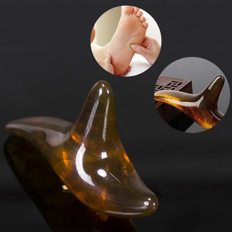 Masseur de pieds Triangle ambre, outil de Massage des pieds, Acupuncture, Shiatsu Gua Sha