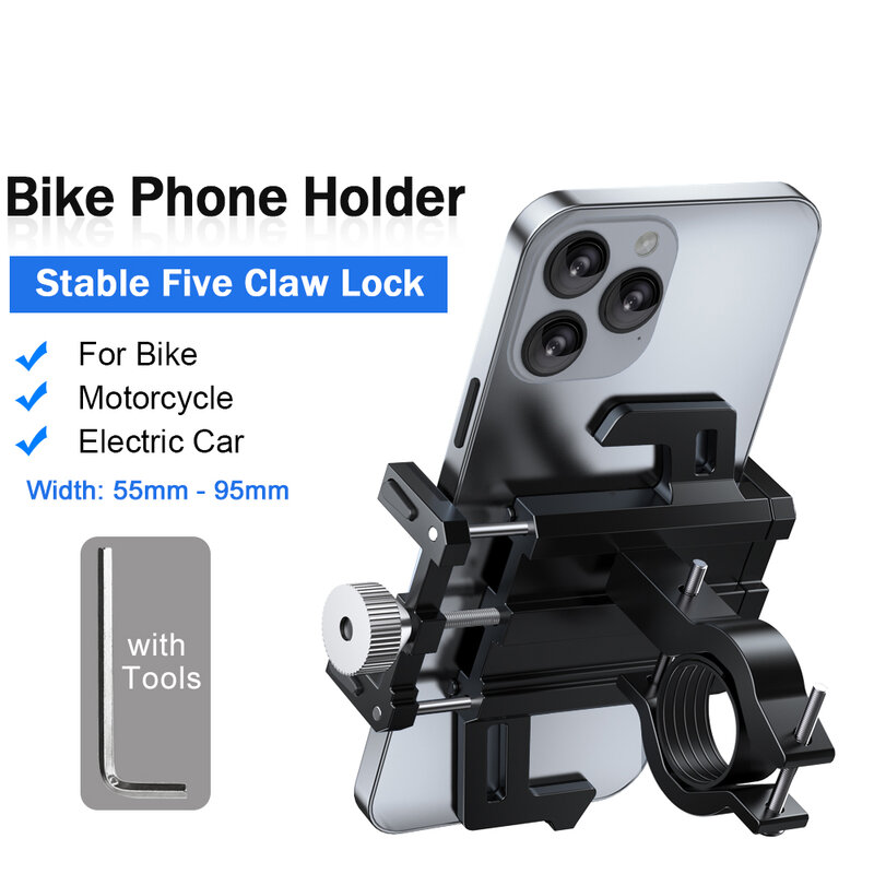 Onelesy Dudukan Ponsel Sepeda Dapat Disesuaikan Dudukan Ponsel Sepeda Memutar Dudukan Ponsel Sepeda Motor untuk Dudukan GPS iPhone 12