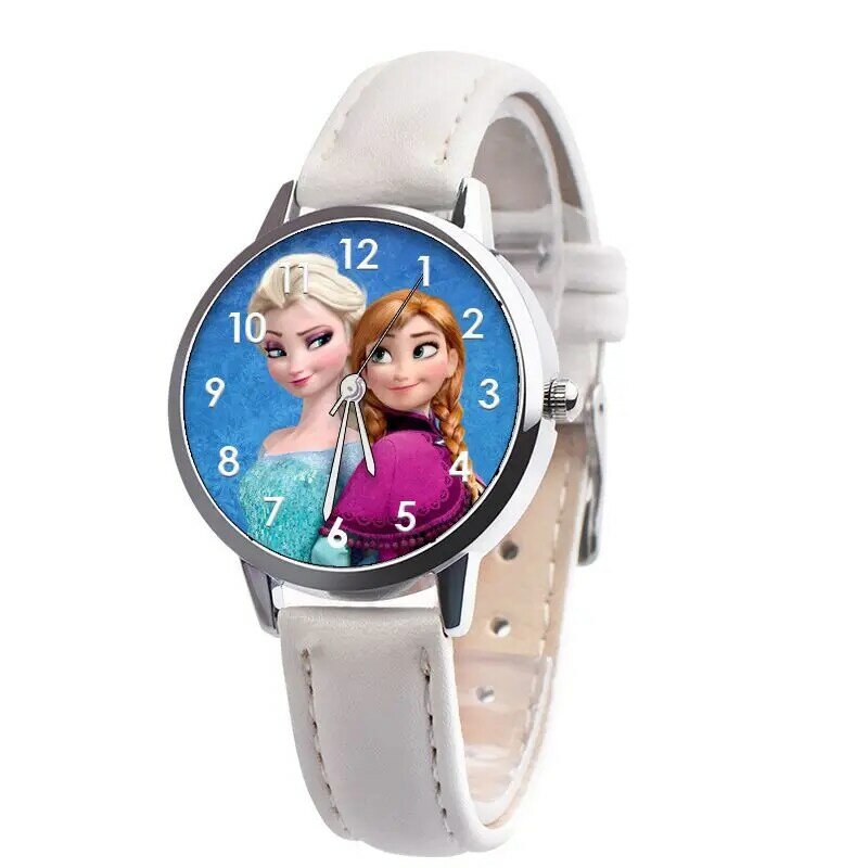 Disney mrożone śnieżna księżniczka Elsa zegarki dla dzieci dziewcząt zegarek dla dzieci chłopców zegar na prezent kobiet Sport nadgarstek Feminino