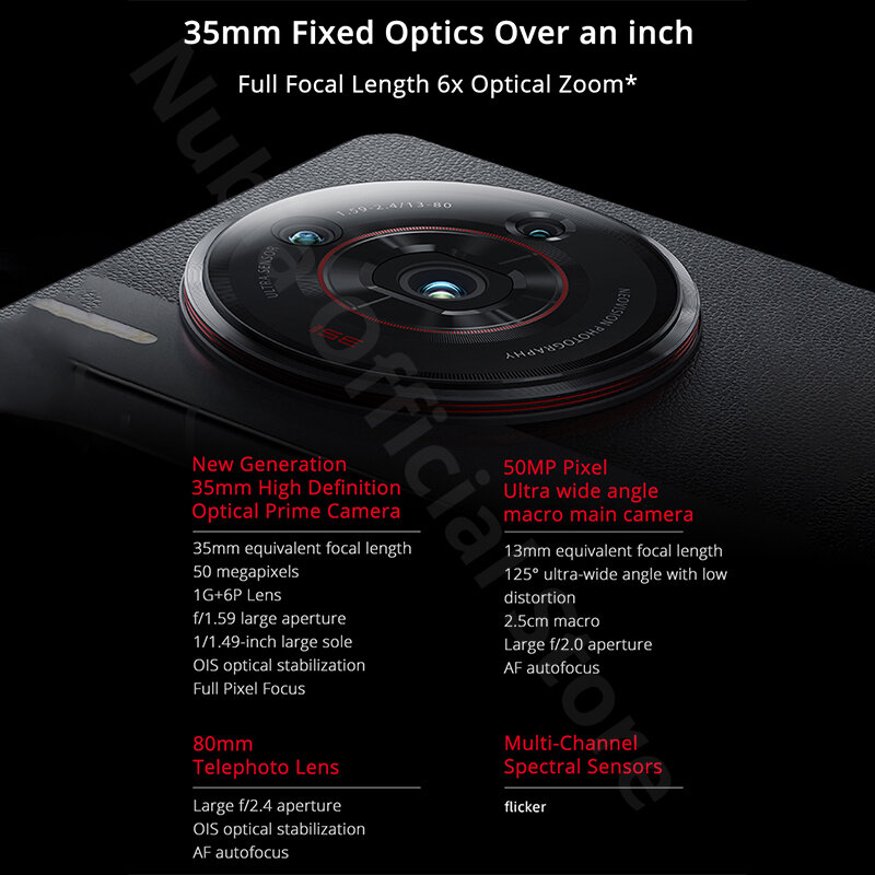 Nubia Z50s Pro Global Version Optional 5G 6.78 " 120Hz AMOLED flexible Snapdragon 8 Gen 2 Octa Core 80W Fast Charging NFC