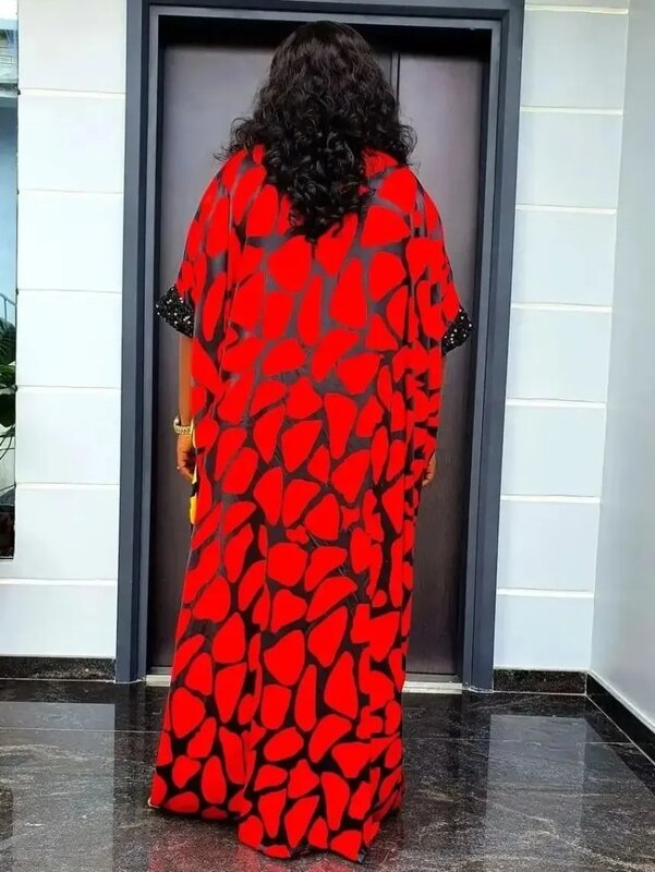 Vestido africano de lujo para mujer, Túnica Boubou, caftán de noche, moda musulmana, Dubai, 2024