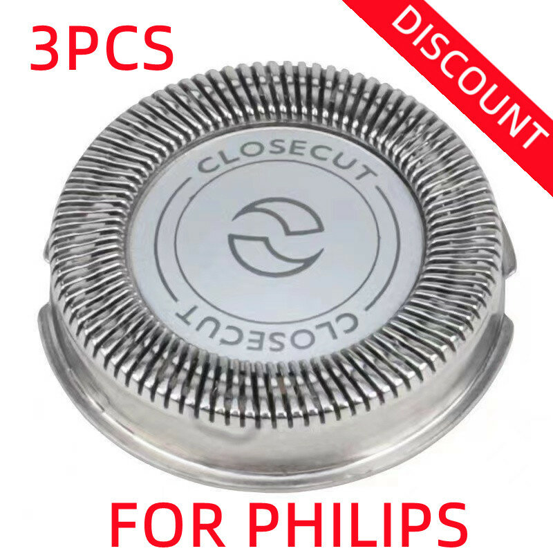 Cabezal de afeitado para Philips Norelco HQ30 HQ320 HQ55 HQ362 HQ6900 HQ46 HS708 HS970, repuesto de 3 piezas, cabezal de afeitado