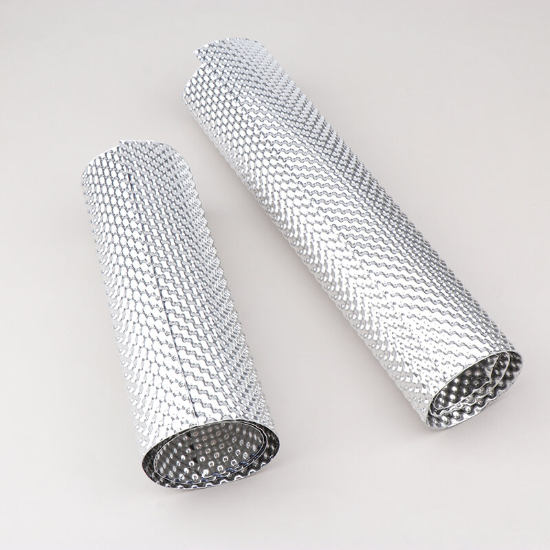 Scudo termico in alluminio goffrato Heat Shield Firewal Floor Pan serbatoio carburante argento Turbo collettore in alluminio