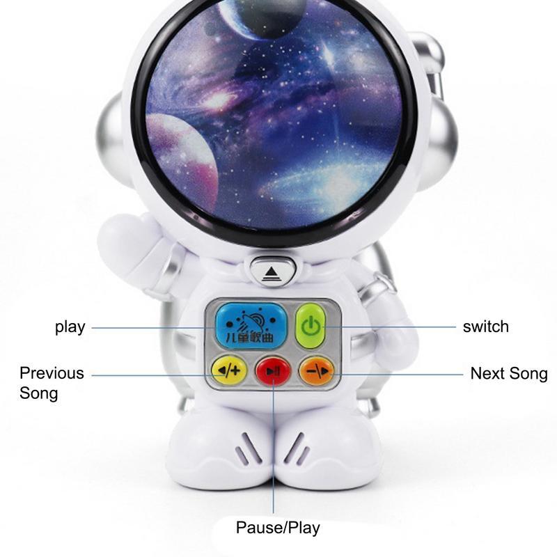 Robot musicale per bambini macchina da fiaba elettronica per bambini giocattolo giocattolo interattivo dall'aspetto carino regali per la giornata dei bambini