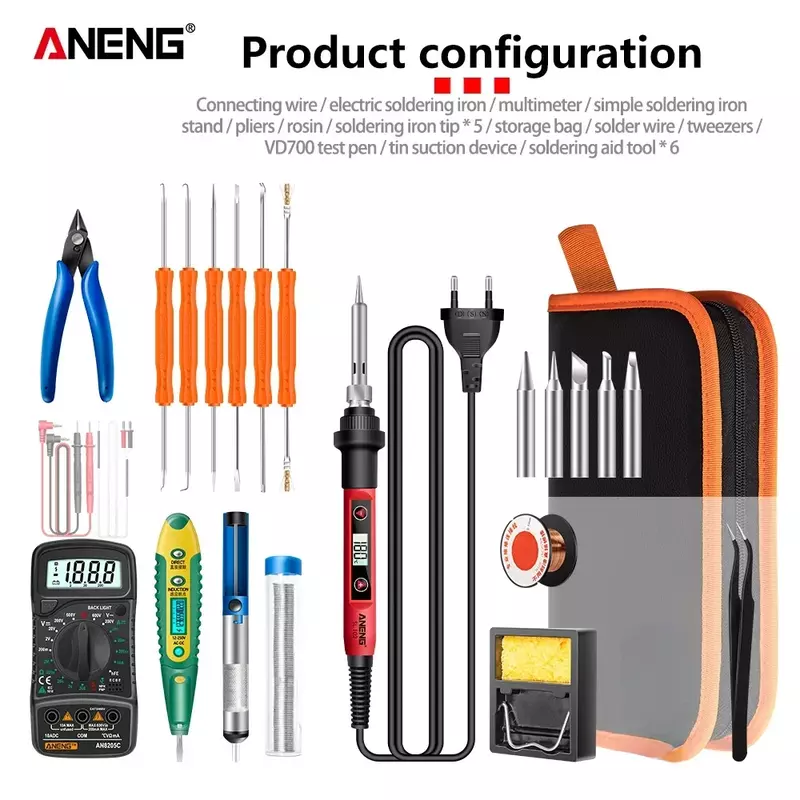 Aneng-デジタル電気溶接ガン,温度調節可能,セラミックヒーター,溶接ツール,220v,110v,sl102,sl101
