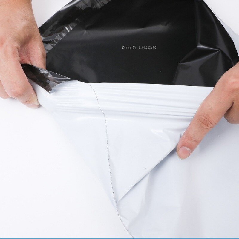 ถุงไปรษณีย์สีขาวหนา5ชิ้นถุงบรรจุซองจดหมายพลาสติก PE คุณภาพสูงกันน้ำซองจดหมายไปรษณีย์