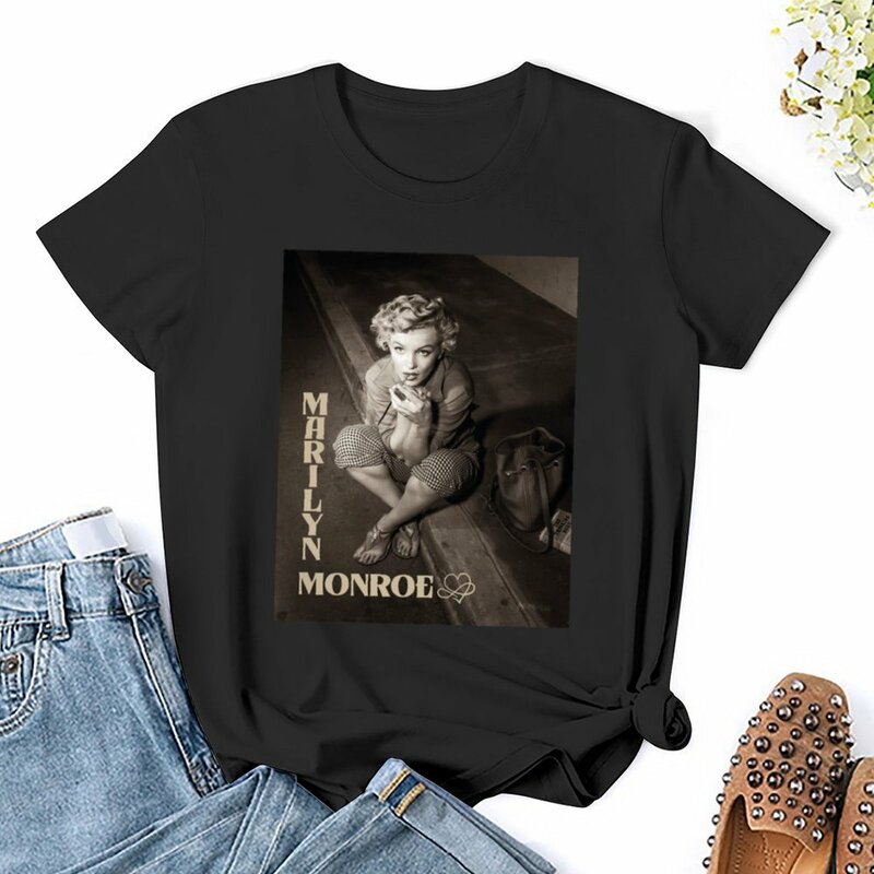 Футболка Мэрилин Монро, топы, летний топ, блузка, футболки большого размера для женщин