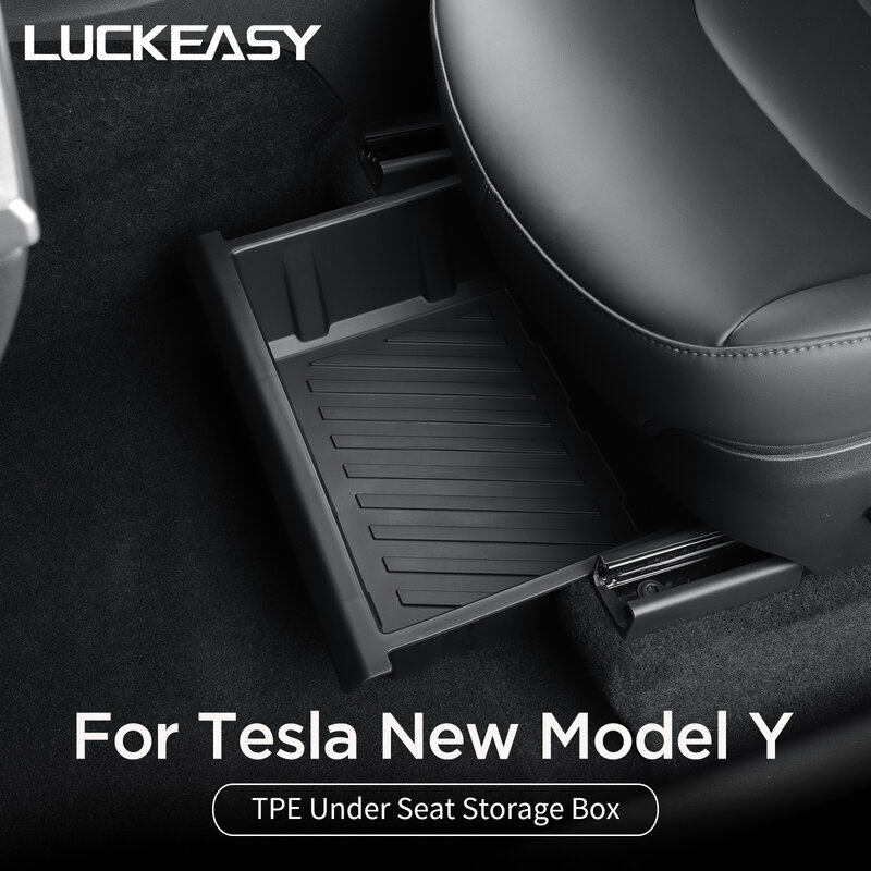 Voor Tesla Model Y Onder Stoel Opbergdoos Auto Interieur Accessoires Lade Type Organizer Opslag Onderdoos Lade 2024