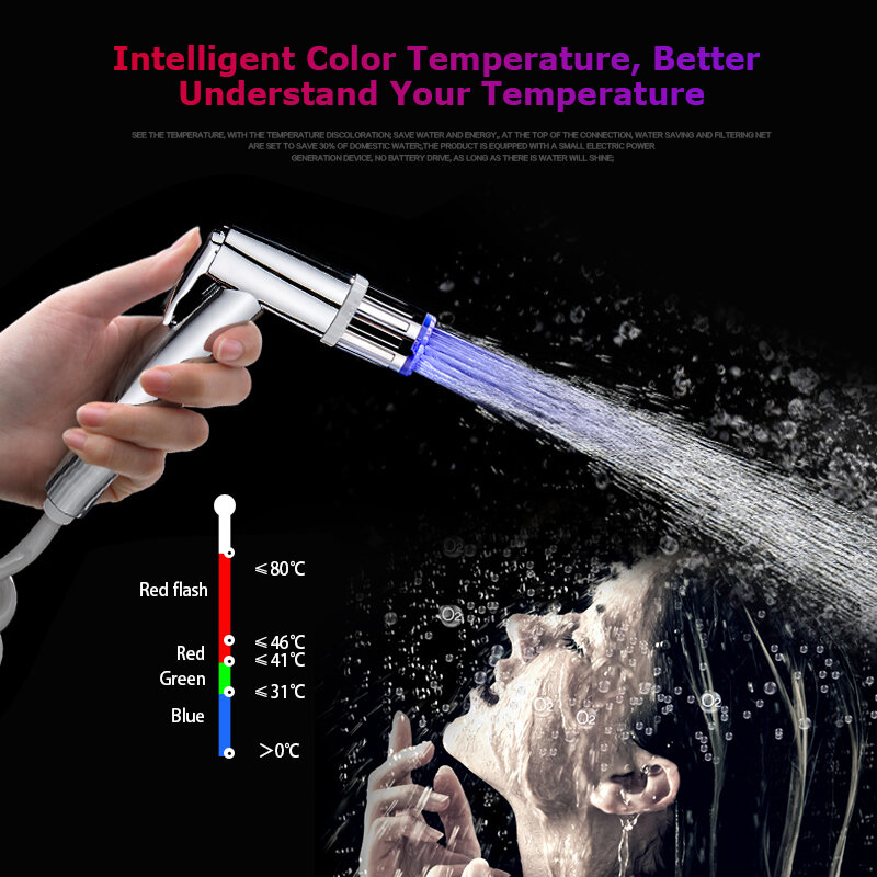 2022new Fashion Water Glow Shower 3 zmiana koloru LED Tap oświetlenie kranu czujnik temperatury uniwersalny Adapter akcesoria kuchenne