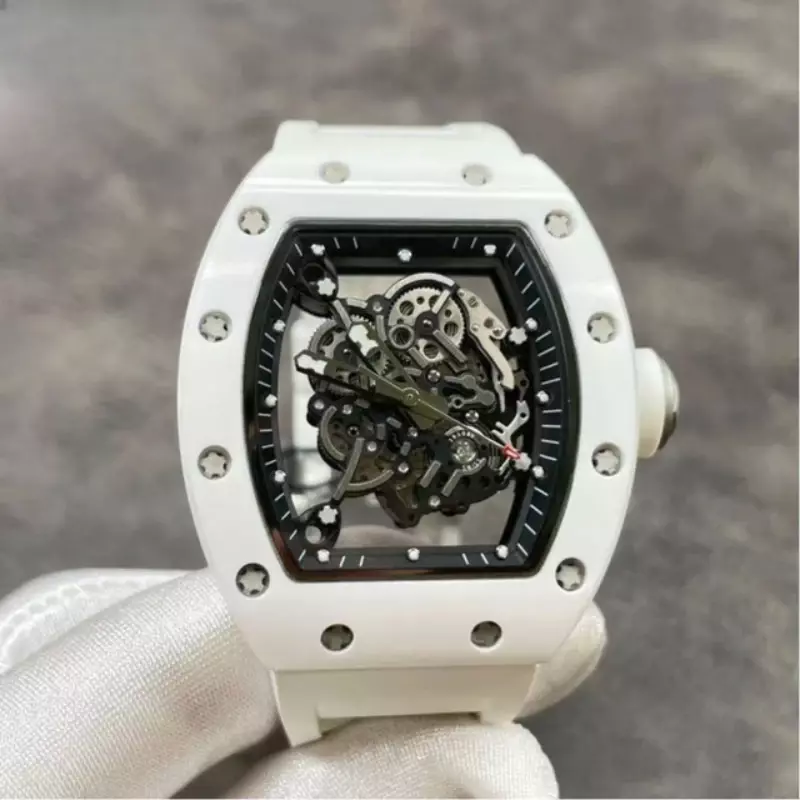 Top AAA Quality Automatic Motion 3-pin Waterproof RM Function Men's Watch Top Brand Luxury Ceramic Rim Men's Hollowed Out Watch