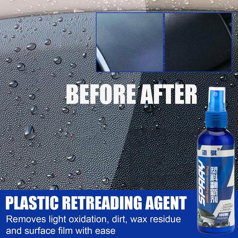 100ml Car Plastic Restorer Back To Black Gloss Car Agent Repair Polish Cleaning Coating Products Leather Coating Interior L3n4