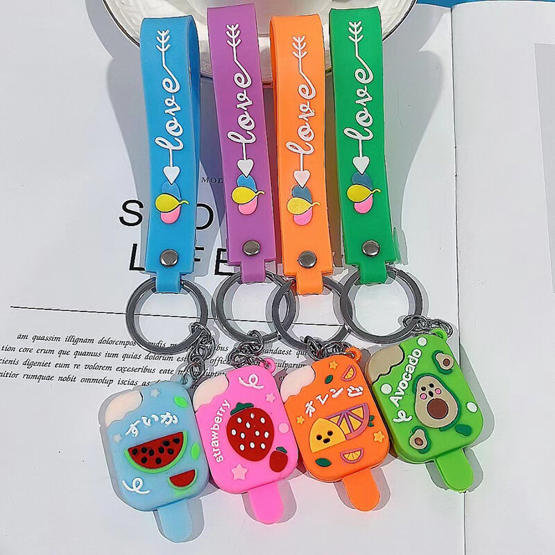 Fruit Ice Cream Keychain Hanging Small Gift Dripping Glue Small Gift Doll Pendant Key Chain