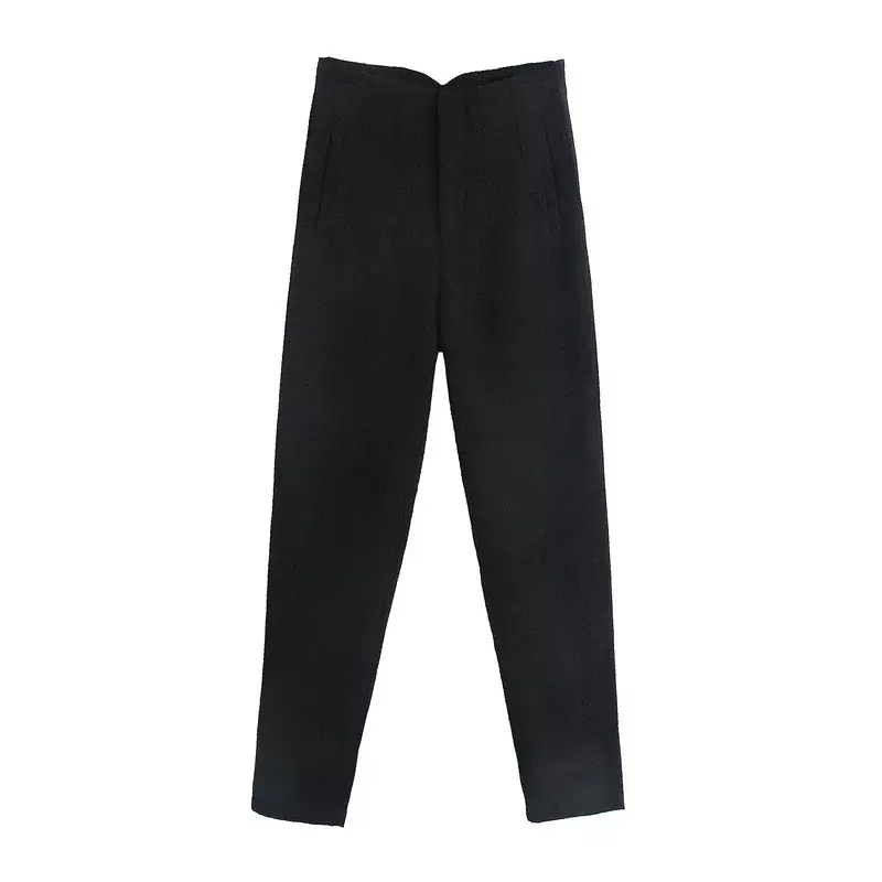 Temperament Leisure Spring New Style Temperament Fashion Multi color High Waist Slim Solid Color Harlan Suit Pants