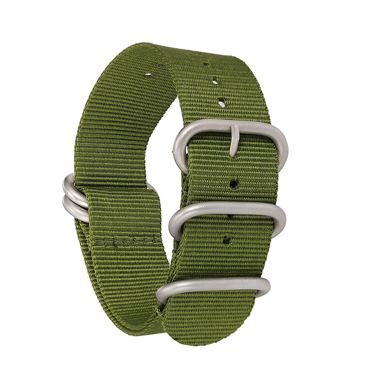 Nylon Watch Band 18mm 20mm 22mm 24mm Waterproof for Nato Zulu Strap Premium Army Sport Dropshipping Belt Black 5 rings bracelet