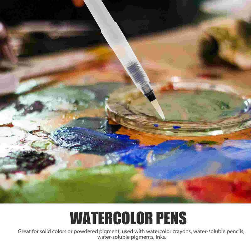 أقلام فرشاة طلاء بالألوان المائية للمبتدئين ، طلاء احترافي ، ماء ، 6 صبغ