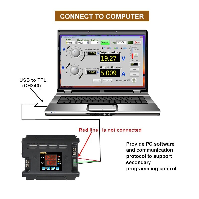 JUNTEK-fuente de alimentación programable, DPM8624-RF, DPM8624, 60V, 24A, potencia de salida de 1440W con Control remoto DC