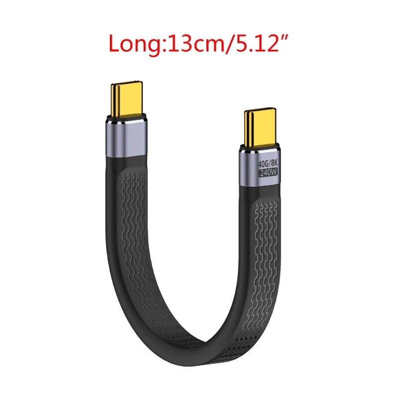 High-Speed ​​USB C-kabel Type C Male naar Type C Male Oplaadkabel 240W Snel opladen 8K Video 40Gbps voor telefoon, flexibel