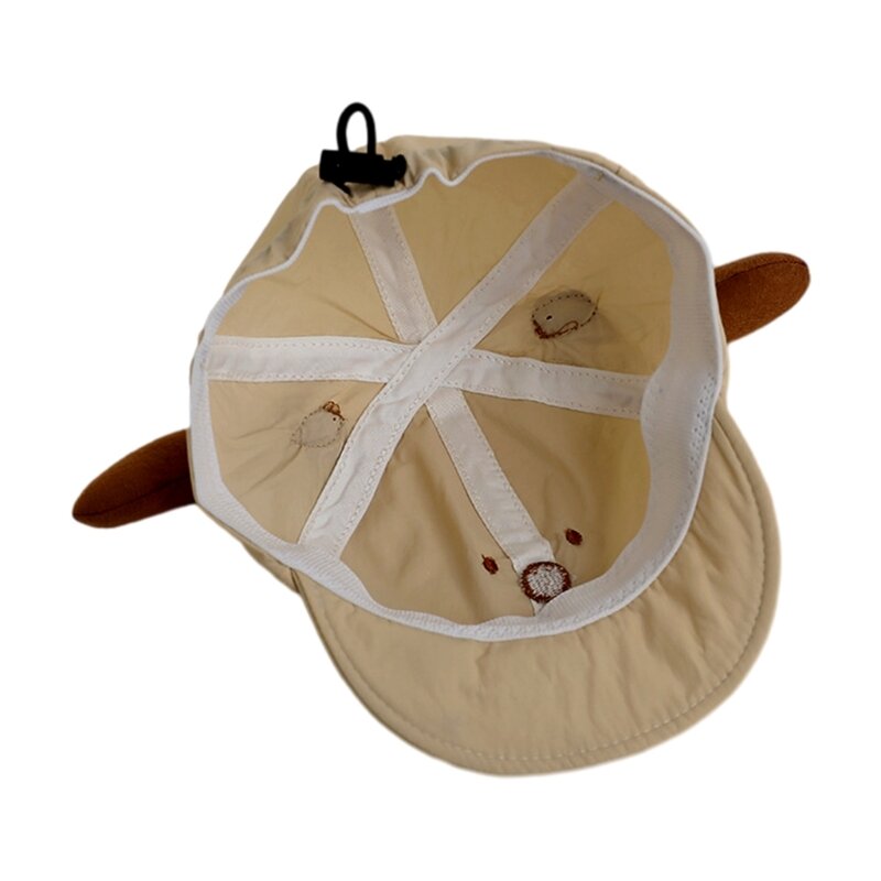 Infant Peaked Hat with Dog Ears Adjustable Baby Baseball Cap for Boys Girls Gift