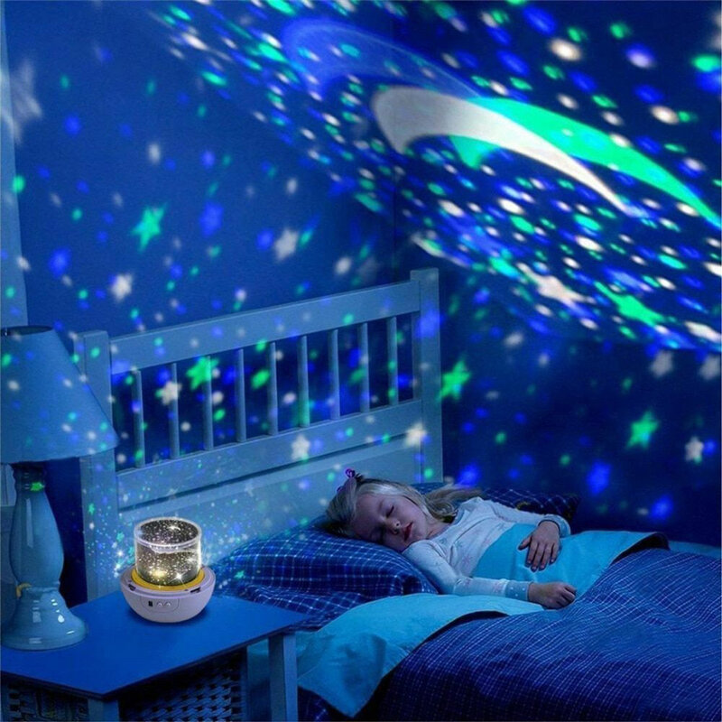 Lampa projektora LED gwiaździste niebo gwiazdka lekki dzieci prezenty dekoracja do domu i do sypialni lampa projektora gwiazdka lekki dekoracje do domu na prezent do sypialni dla dzieci