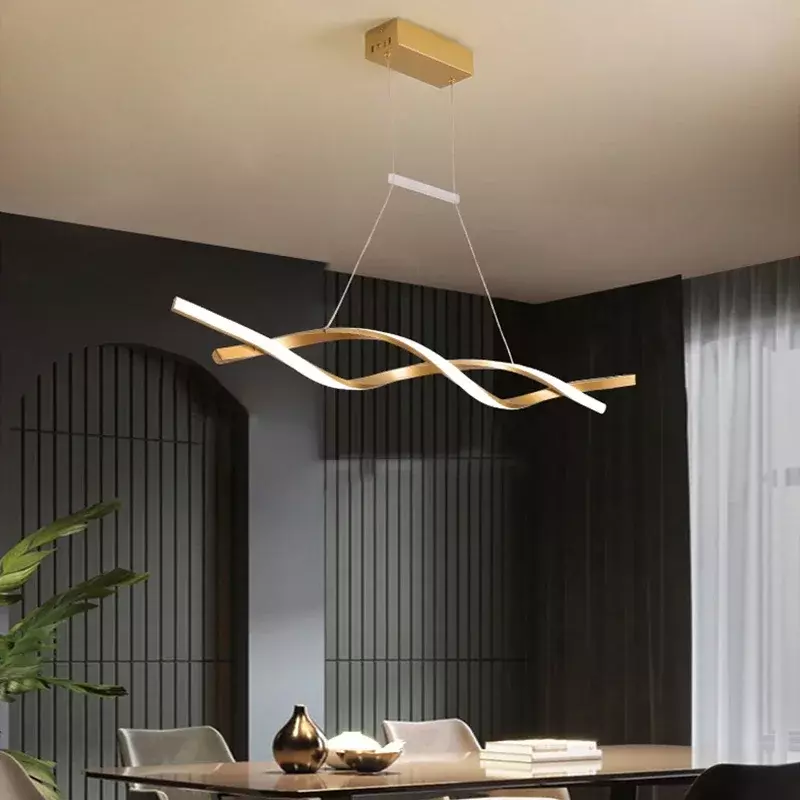 Plafonnier LED suspendu au design moderne, luminaire décoratif d'intérieur, idéal pour un salon, une salle à manger, une cuisine, un bar ou une chambre à coucher
