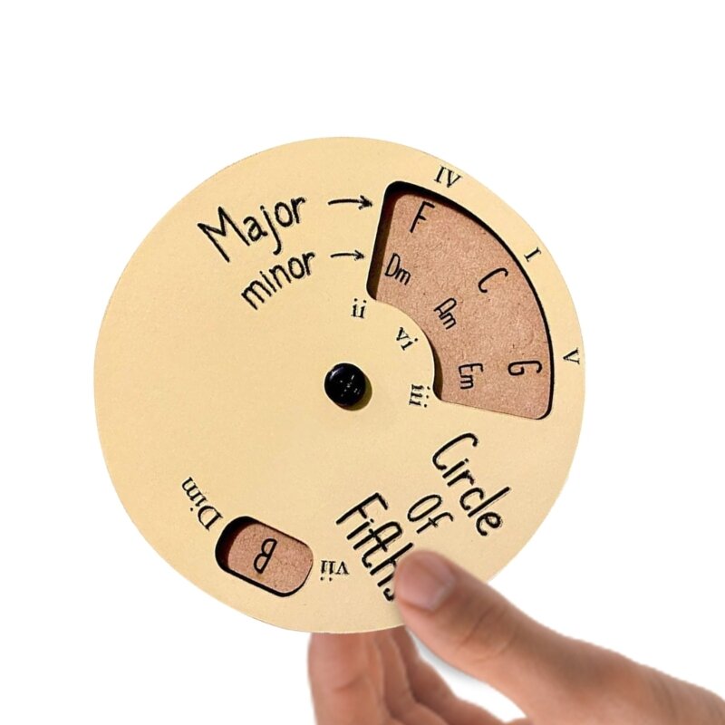 Circle of Fifths Wheel Wood Music Melodys Tool Instrument Minimalisms Accessory