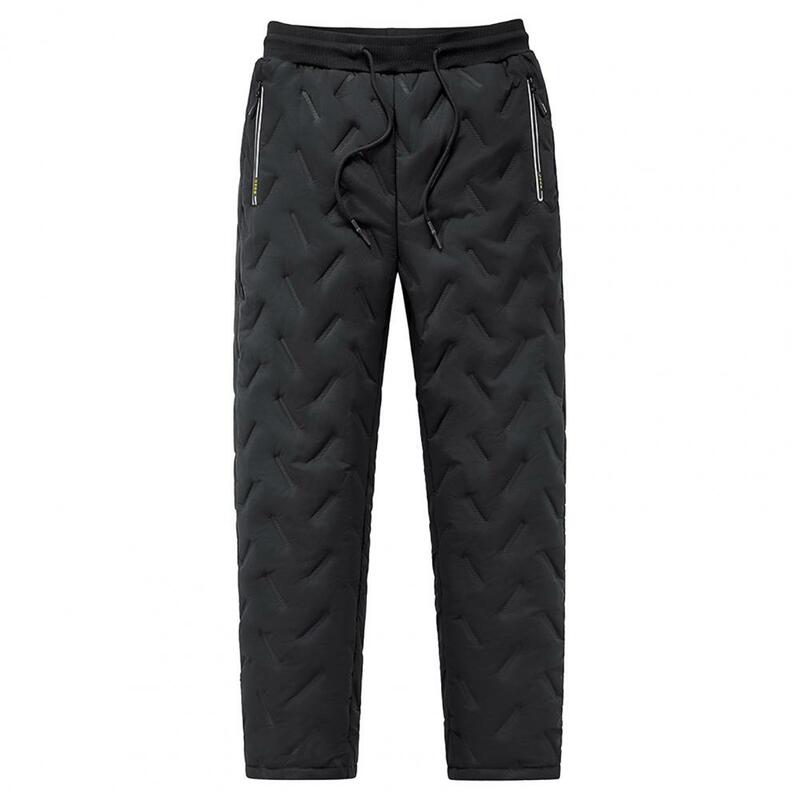 Pantalon d'hiver avec poche zippée pour homme, pantalon polyvalent, plus velours, épais, chaud, loisirs, froid