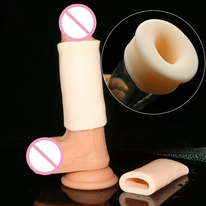 Manguito de bomba de vacío de silicona suave, extensor de alargamiento de pene, accesorios para la mayoría de bombas de pene, reemplazo, cilindro de vacío cómodo