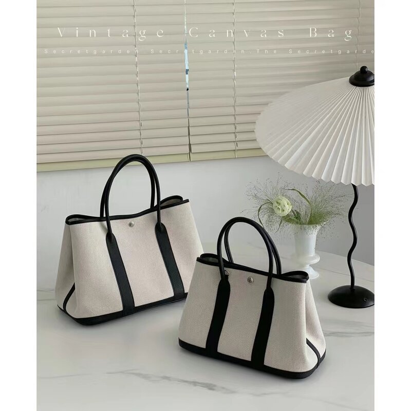 San Maries Geuine Leather Garden Party Tote Bag For Women Luxury Handbags Women Designer Tote Famous Brand Shoulder Purse Bosla