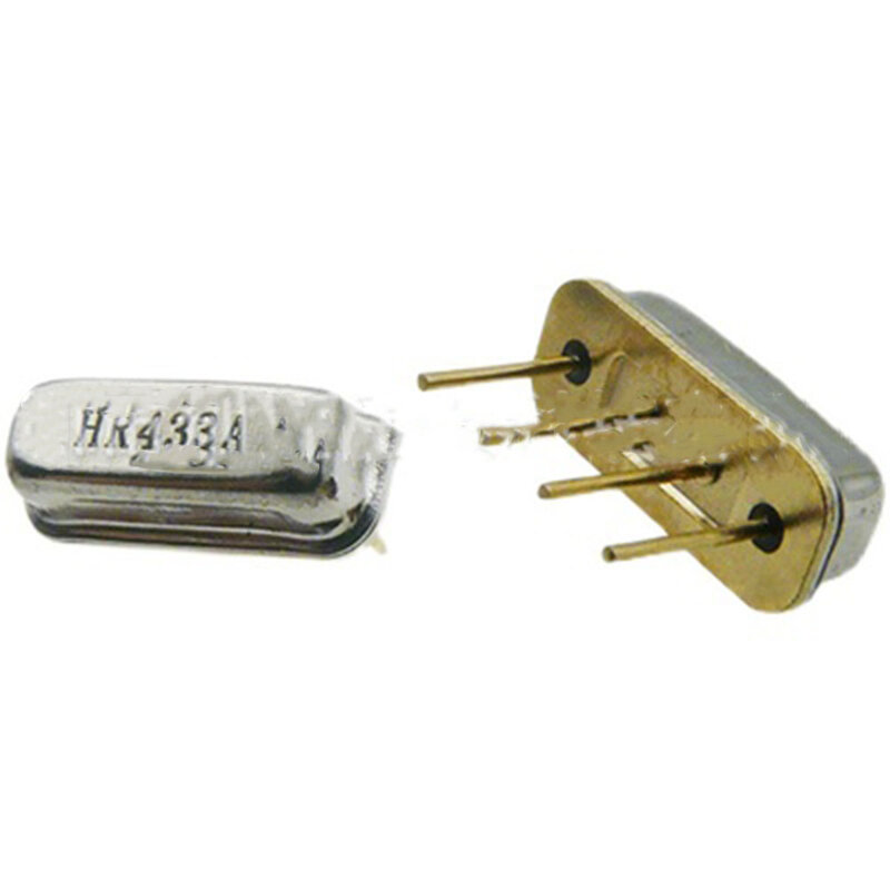 10pcs SAW Acoustic Surface Crystal F11 R433A 433M with 4P 75K Resonator Gold Plated 433.92MHZ