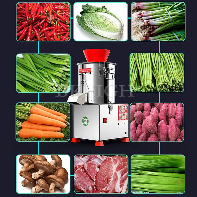 Полностью автоматическая электрическая овощерезка/фотография/перец чили, лук, имбирь, заполняющий миксер