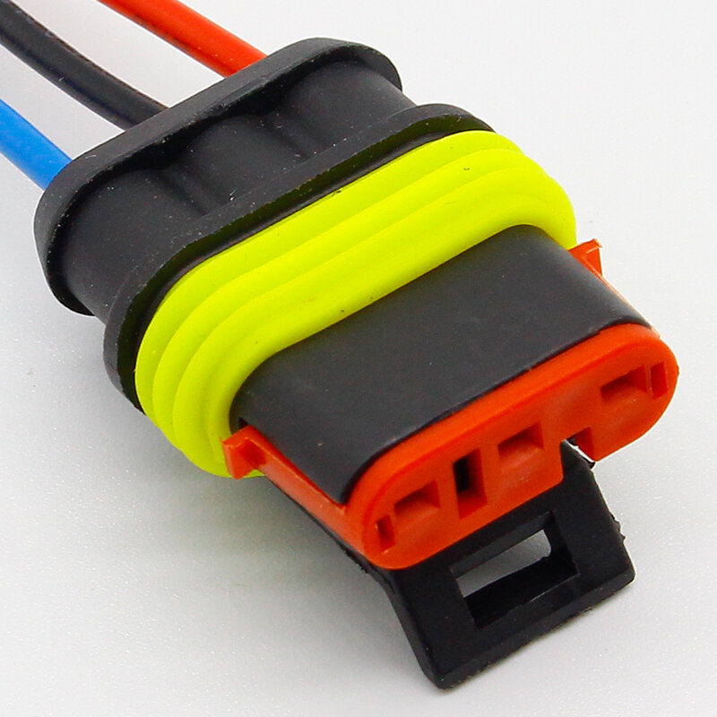 Impermeável fio elétrico conector, Selado Plug Set, Conectores automáticos com cabo, 3 Way