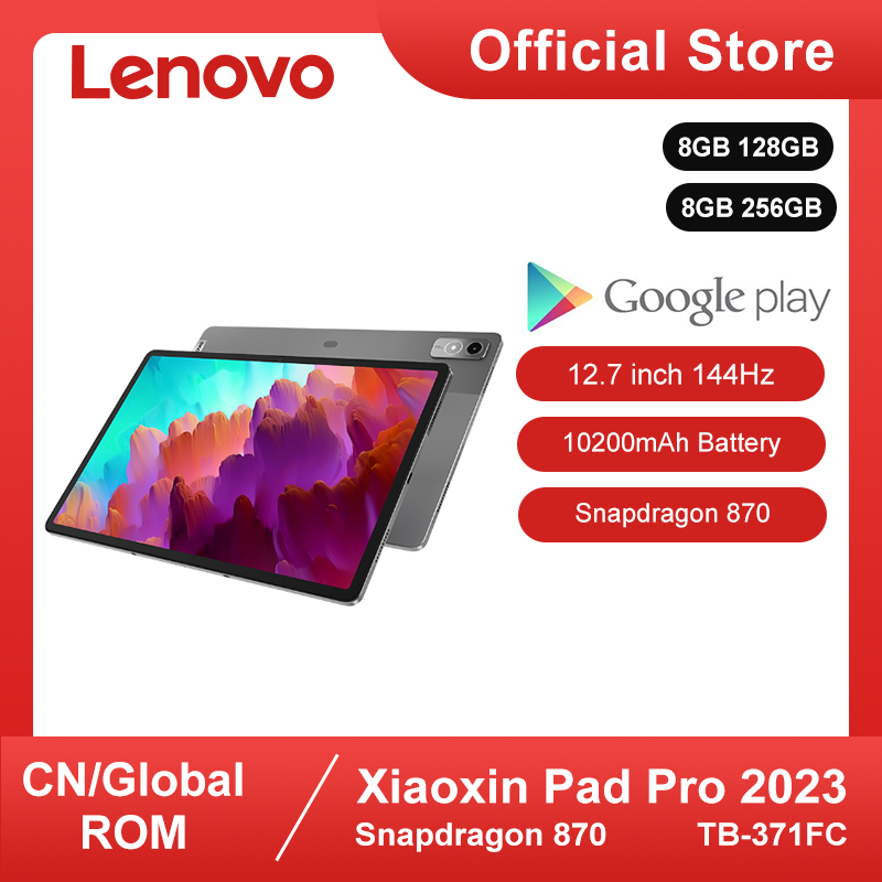 ใหม่ Lenovo XiaoXin Pad Pro 2023 12.7 "Snapdragon 870 Android 13 8GB 128GB/256GB WIFI Android 13แท็บเล็ต ROM ของแท้