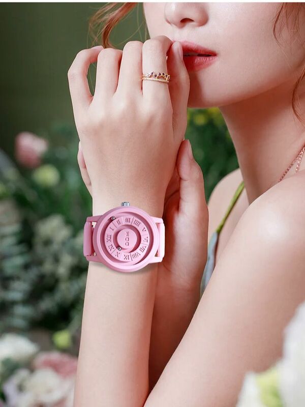DOM นาฬิกาคู่รักมีเอกลักษณ์, นาฬิกากันน้ำสำหรับผู้ชายและแฟชั่นของผู้หญิงตัวชี้แบบแม่เหล็กที่สร้างสรรค์