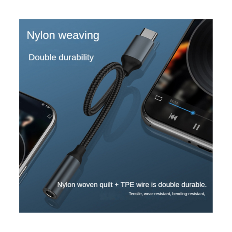 Adaptador USB tipo C a Aux de 3,5mm, Cable de Audio tipo C 3 y 5, convertidor de Cable de auriculares para Samsung Galaxy S21 Ultra S20
