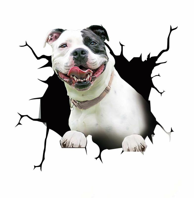 Jpct electrostatic 3D simulation French Bulldog decal for cars, windows, notebooks waterproof sticker length 15cm