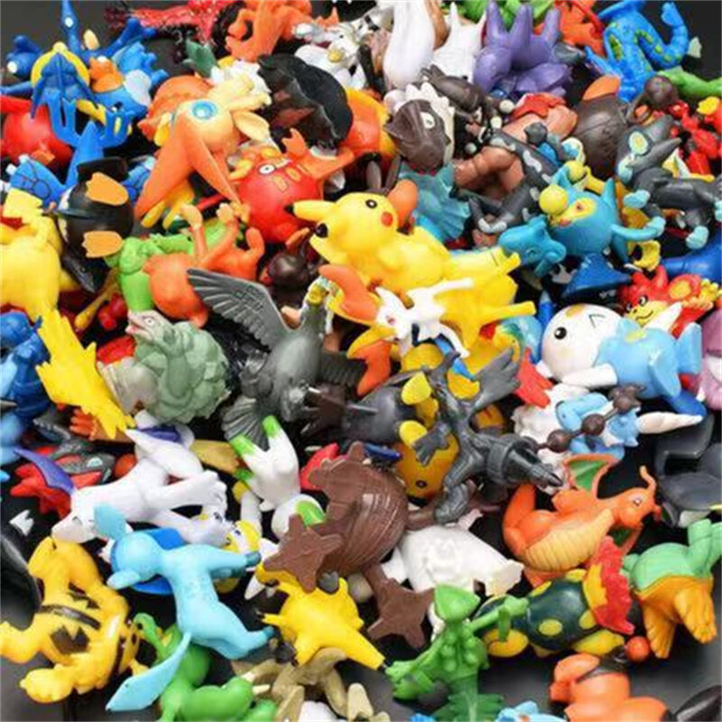 3-144 sztuk Pokemon zestaw figurek pudełko prezent na boże narodzenie zabawki akcji oryginalne Pikachu Anime rysunek Pokemon zabawki dla dzieci