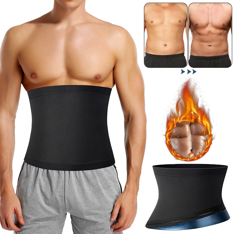 Mens addome riduttore Sauna Body Shaper Fitness Sweat Trimmer cintura vita Trainer pancia dimagrante Shapewear vita Trainer corsetto