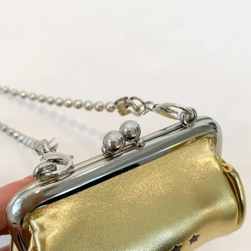Mini borsa di alta qualità Summer Star Pattern Ladies Clip Mini Hobos Bag Chain Shoulder Crossbody Bag Party Cute Lipstick Pack 2023