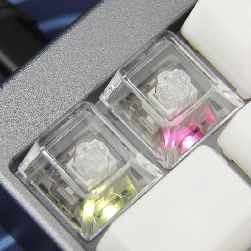 1pcs Transparent Light-transmitting Mechanical Keyboard Keycaps Heigh R4-9.7mm/R3/R2/R1 Translucent Keycaps
