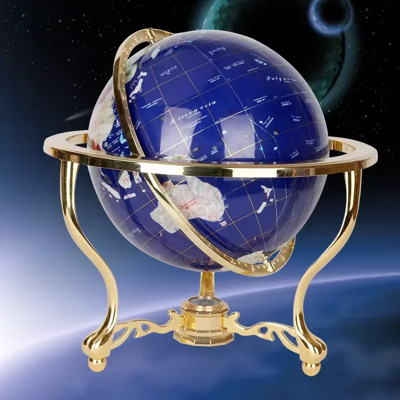 Decoración de globo del mundo con gemas, suministros de enseñanza de geografía, decoración de mesa de comedor para el hogar, accesorios de decoración del hogar de oficina
